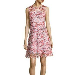 NWT Elie Tahari Kaisa Floral Lace Dress Redstone Size 6 - MSRP $448